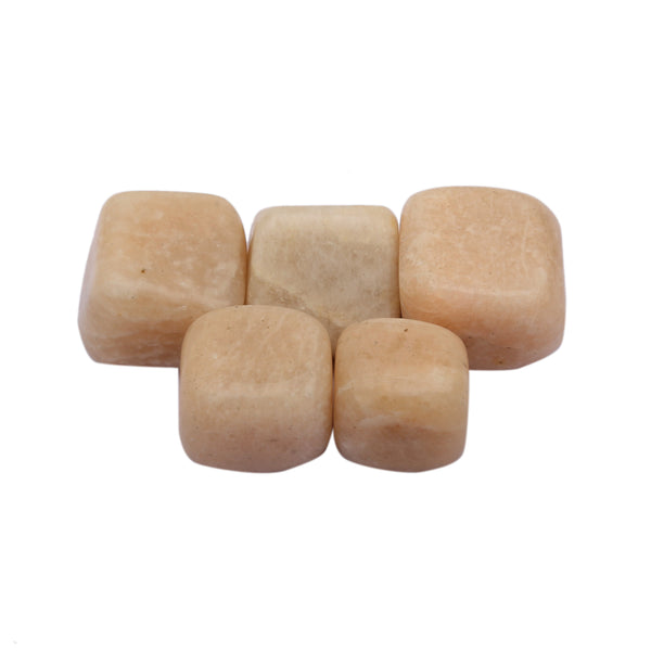 Peach Moonstone Tumbled 5 Piece - Healing Crystals India