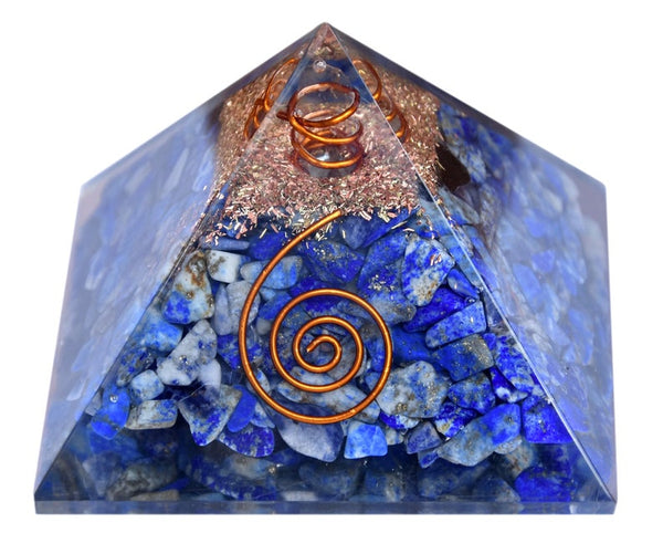 Lapis Lazuli Orgonite Pyramid 2.5 Inches - Healing Crystals India