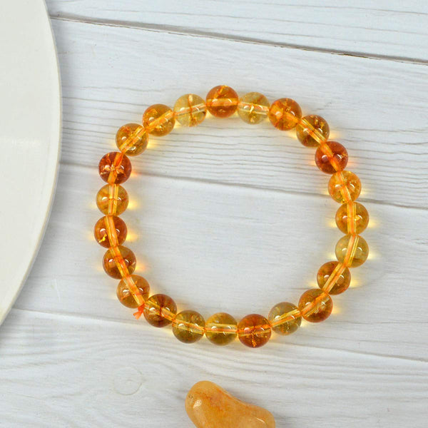 Citrine Bracelet 8 MM - Healing Crystals India