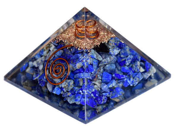 Lapis Lazuli Orgonite Pyramid 2.5 Inches - Healing Crystals India