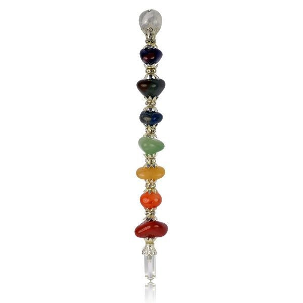 Seven Chakra Tumble Wand 6 Inches - Healing Crystals India