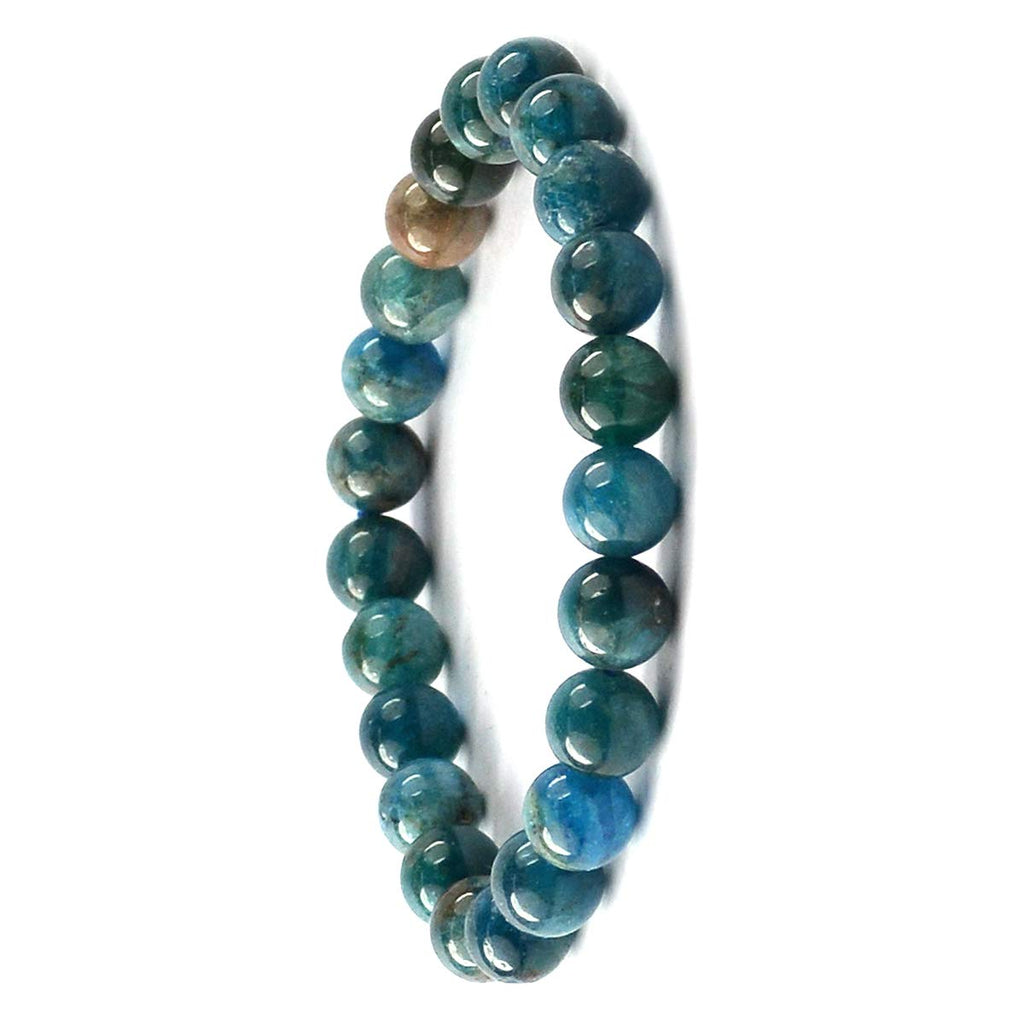 Buy KITREE NATURAL APATITE CRYSTAL BRACELET 8MM ROUND FOR UNISEX COLOR  BLUE at Amazonin