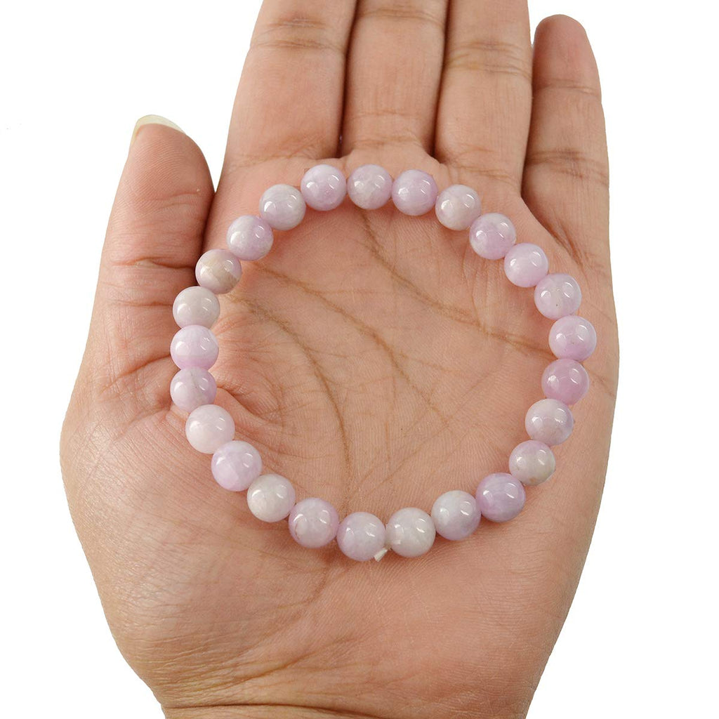 Buy Kunzite Bracelet Heart and Crown Chakra No. 785 Online in India - Etsy