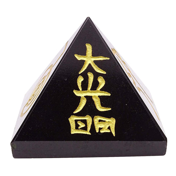 Buy Natural Black Tourmaline Reiki Pyramid Gemstone