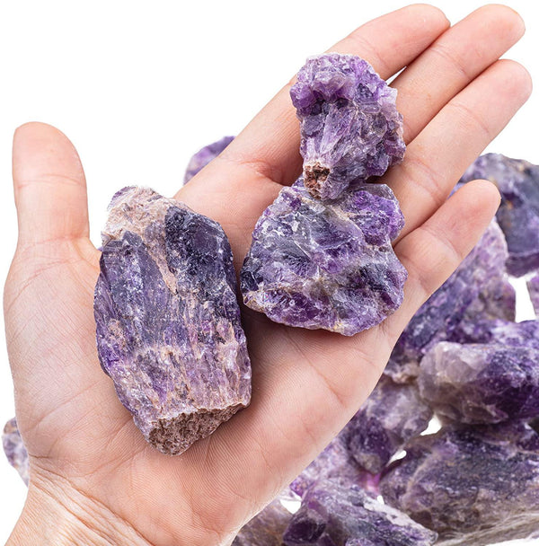 Amethyst 3 Piece Raw Stone 2 Inches - Healing Crystals India