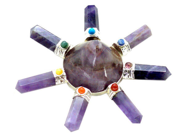 Amethyst 7 Pencil Nag Energy Generator - Healing Crystals India