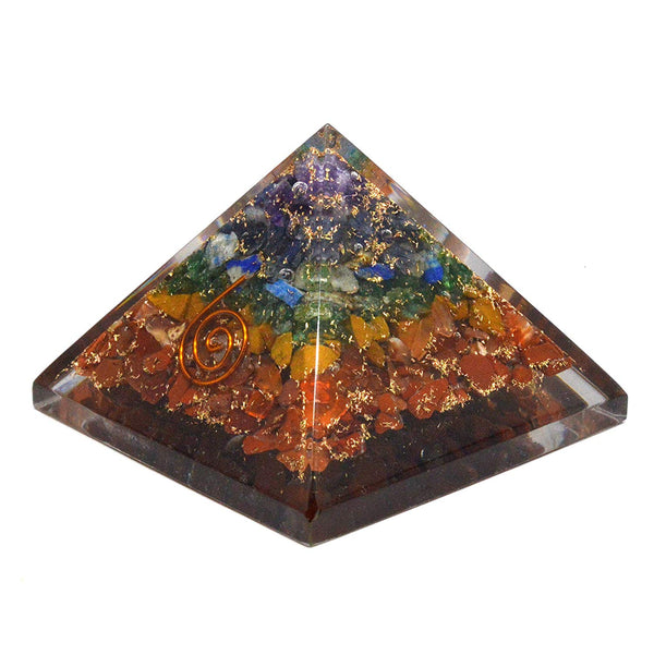 Seven Chakra Orgone Original Pyramid 1 Inches - Healing Crystals India