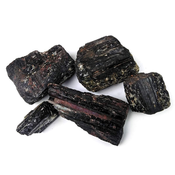 Black Tourmaline 3 Piece Raw Stone 2 Inches - Healing Crystals India