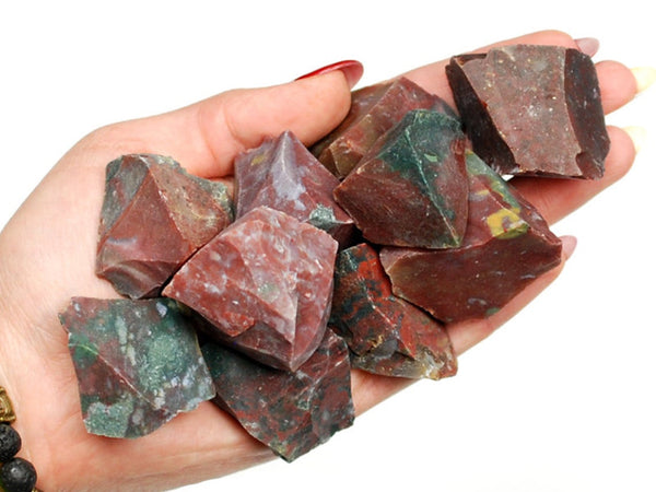 Blood Stone 5 Piece Raw Stone 2 Inches - Healing Crystals India