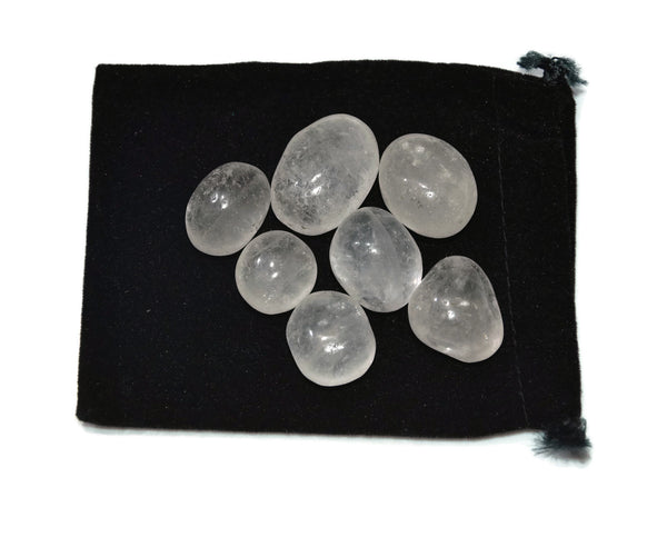 Crystal Quartz 10 Piece Tumbled - Healing Crystals India