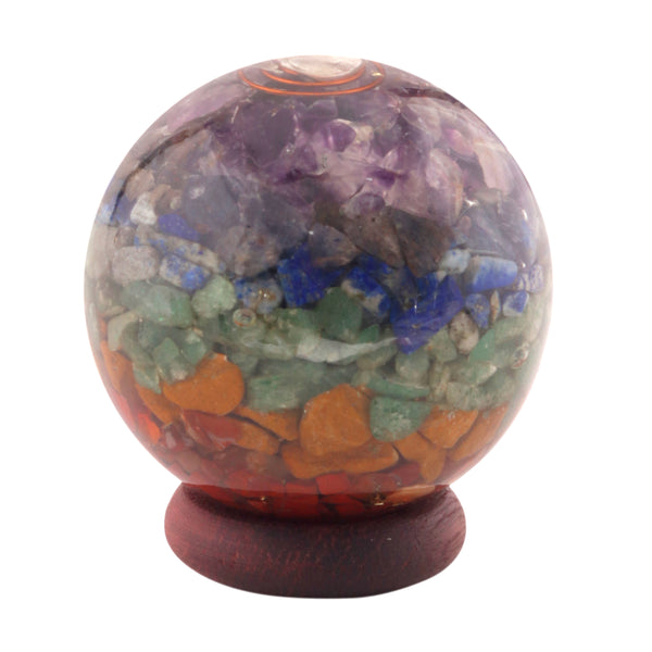 Seven Chakra Orgone Layer Sphere 2 Inches - Healing Crystals India