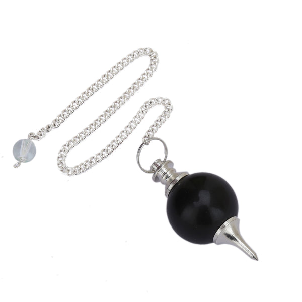 Buy Certified Black Agate Ball Pendulum