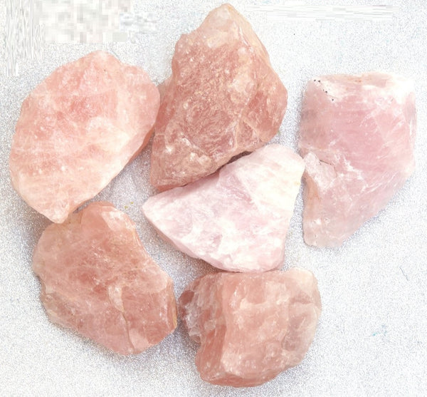 Rose Quartz 5 Pieces Raw Stone 2 Inches - Healing Crystals India