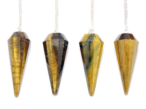 Buy Natural Tiger Eye  6 Faceted Pendulum